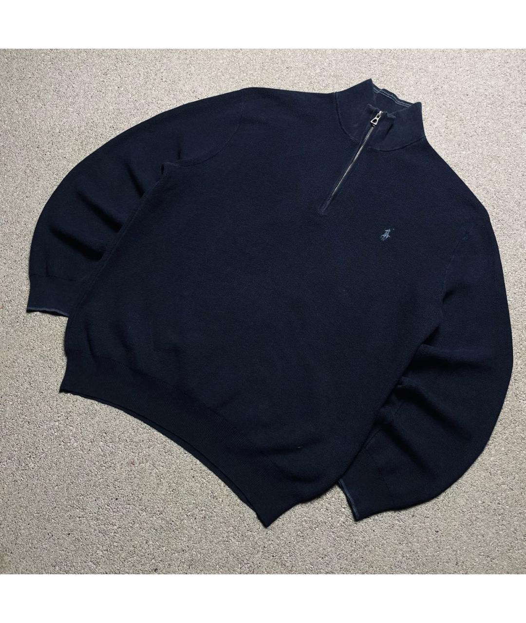 POLO RALPH LAUREN Темно-синий хлопковый джемпер / свитер, фото 4