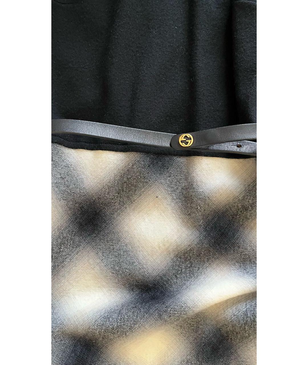 GUCCI Черное шерстяное повседневное платье, фото 4