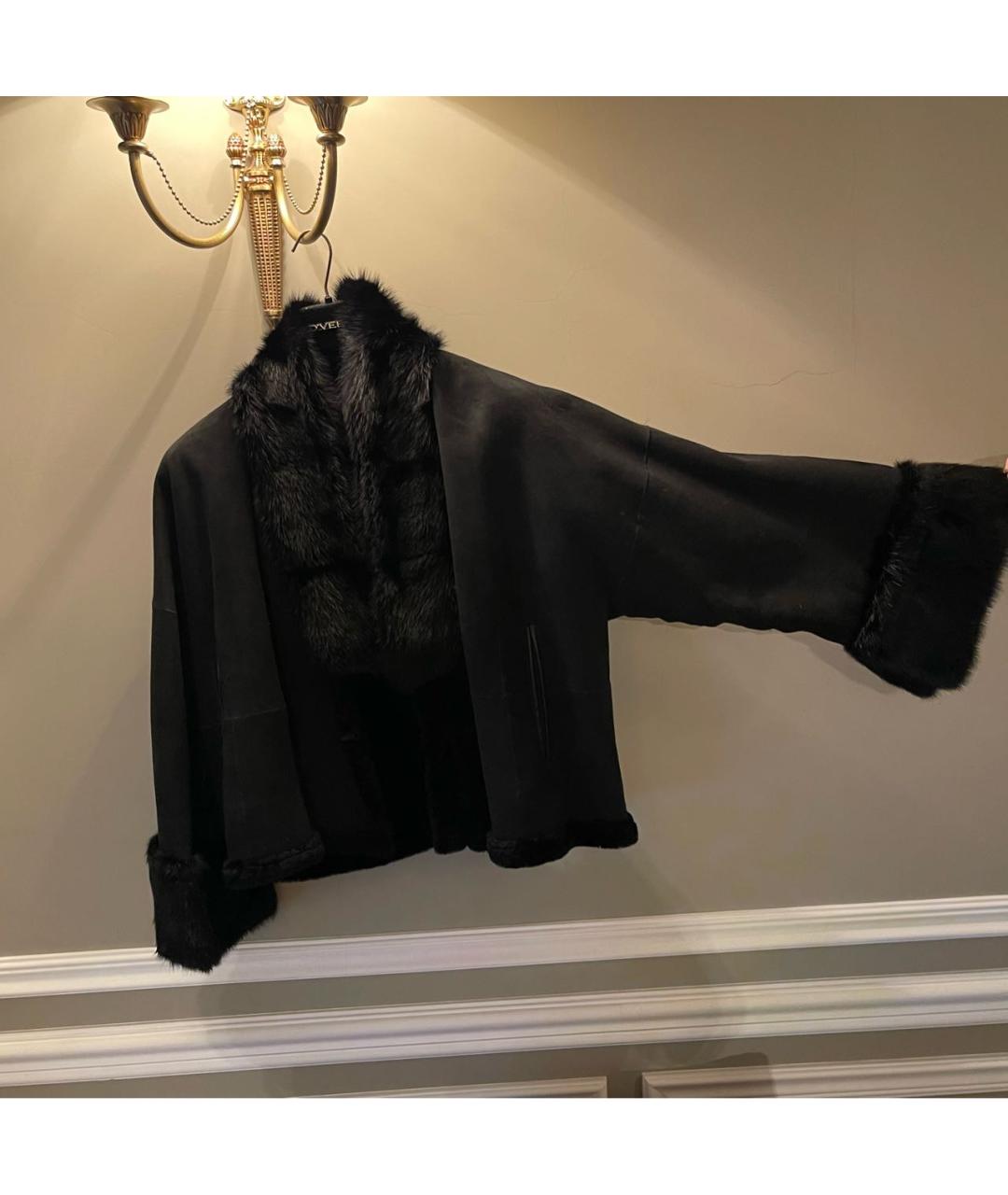 ROBERTO CAVALLI Черная меховая дубленка, фото 7