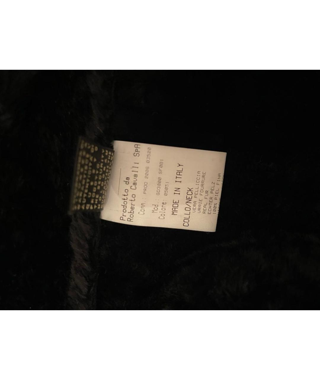 ROBERTO CAVALLI Черная меховая дубленка, фото 6