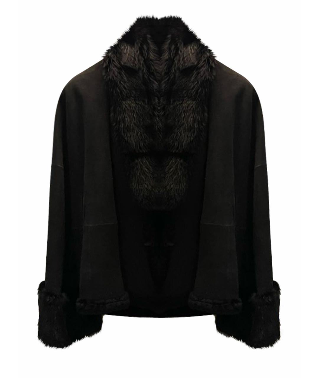 ROBERTO CAVALLI Черная меховая дубленка, фото 1