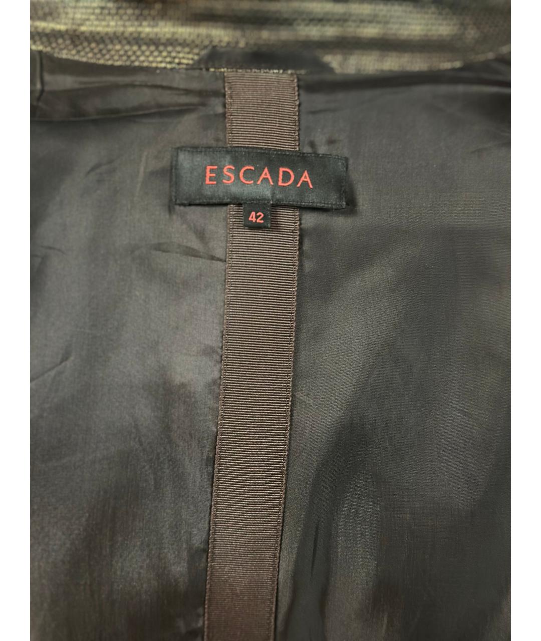 ESCADA Золотой вискозный жакет/пиджак, фото 3