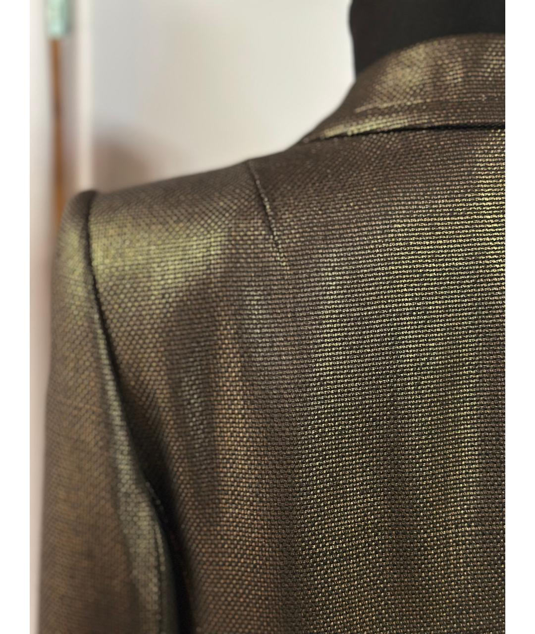 ESCADA Золотой вискозный жакет/пиджак, фото 2