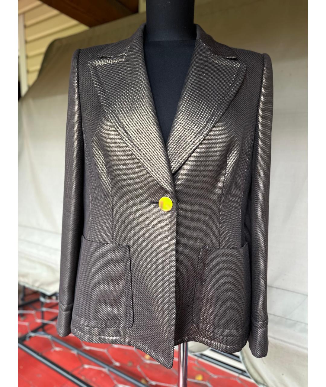 ESCADA Золотой вискозный жакет/пиджак, фото 9