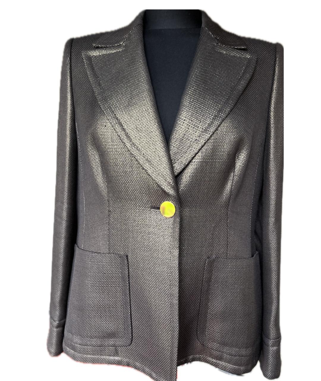 ESCADA Золотой вискозный жакет/пиджак, фото 1