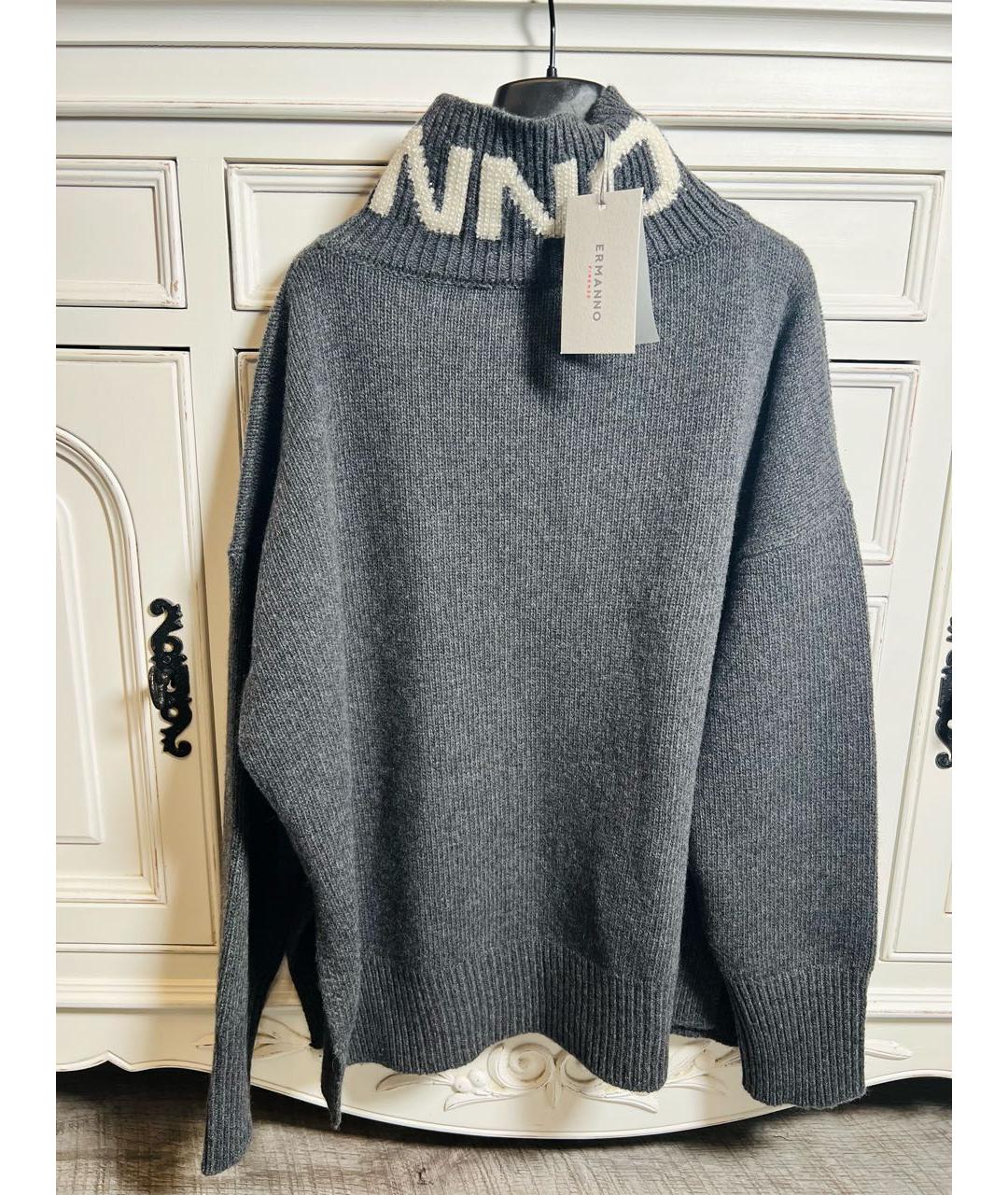 ERMANNO FIRENZE Серый джемпер / свитер, фото 4