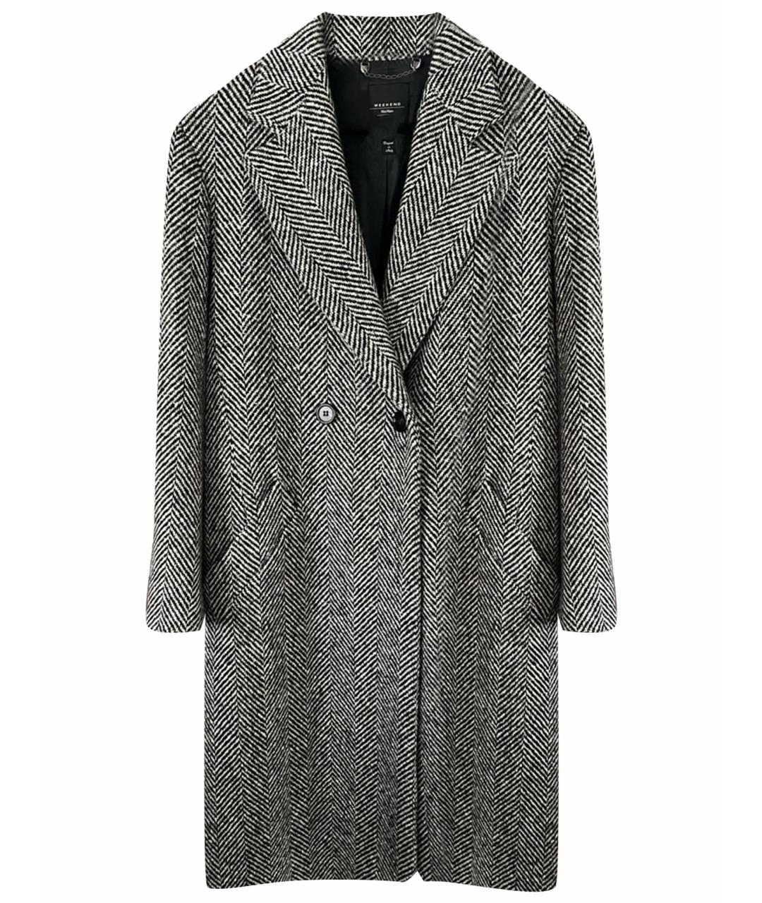 WEEKEND MAX MARA Серое шерстяное пальто, фото 1