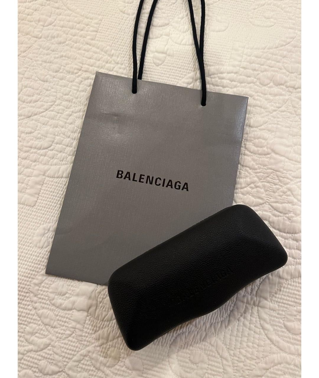 BALENCIAGA Черные пластиковые солнцезащитные очки, фото 5
