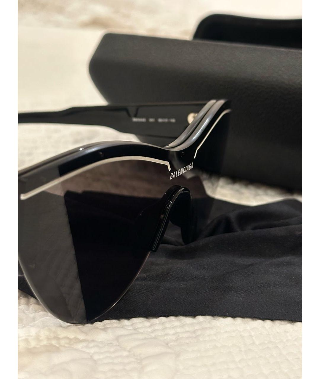 BALENCIAGA Черные пластиковые солнцезащитные очки, фото 2