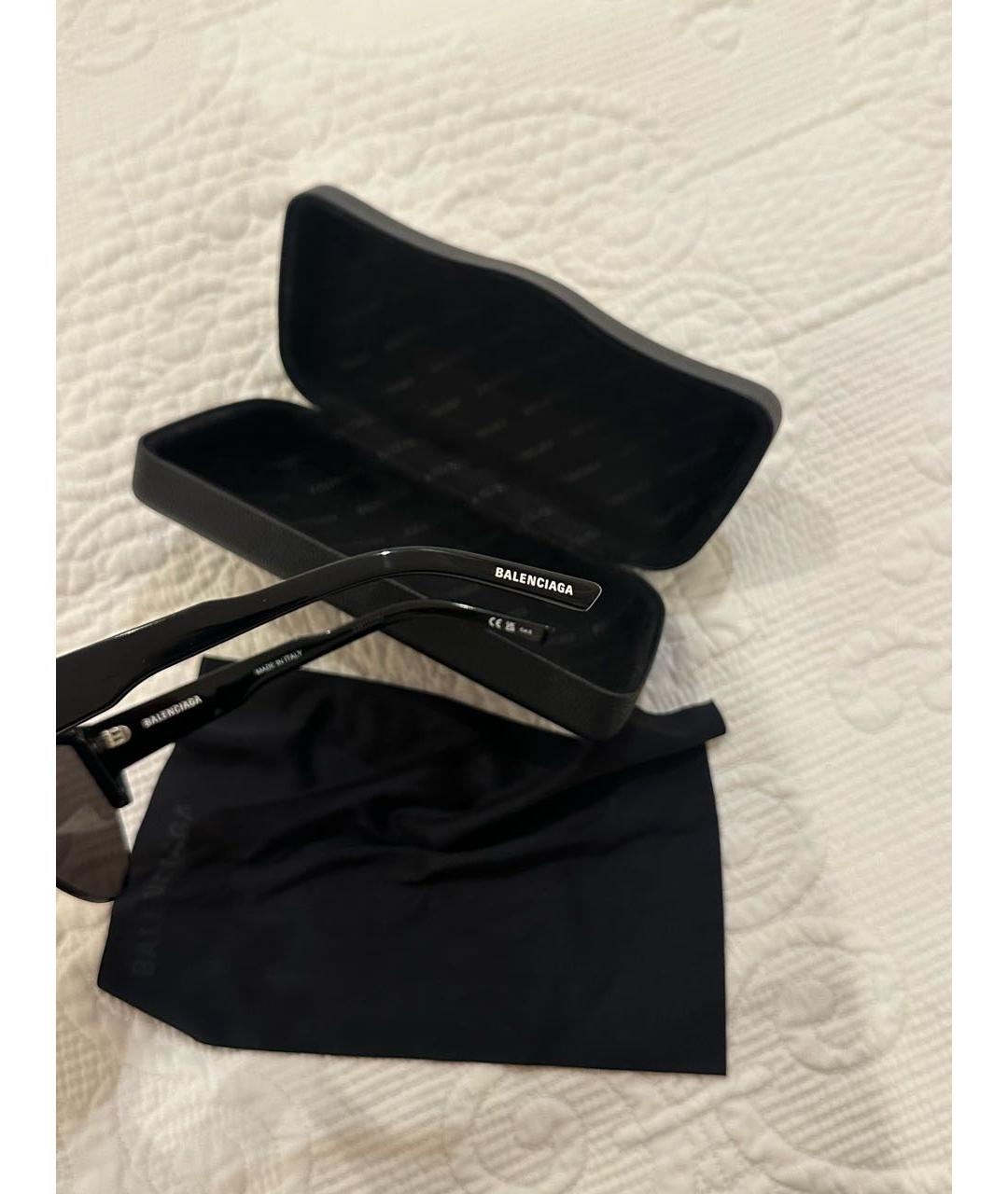 BALENCIAGA Черные пластиковые солнцезащитные очки, фото 3