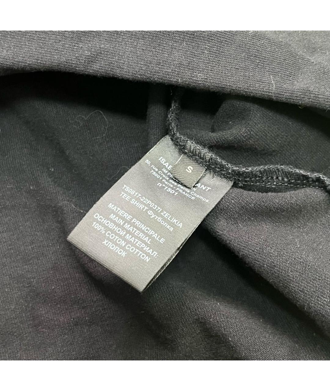 ISABEL MARANT Черная хлопковая футболка, фото 4