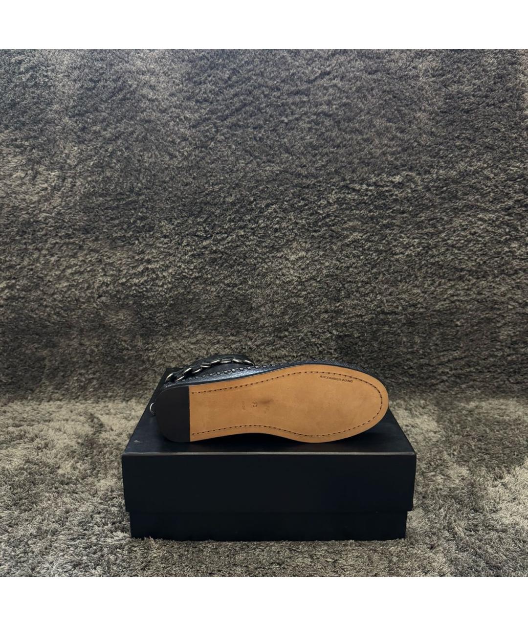 ALEXANDER WANG Черные кожаные ботинки, фото 5