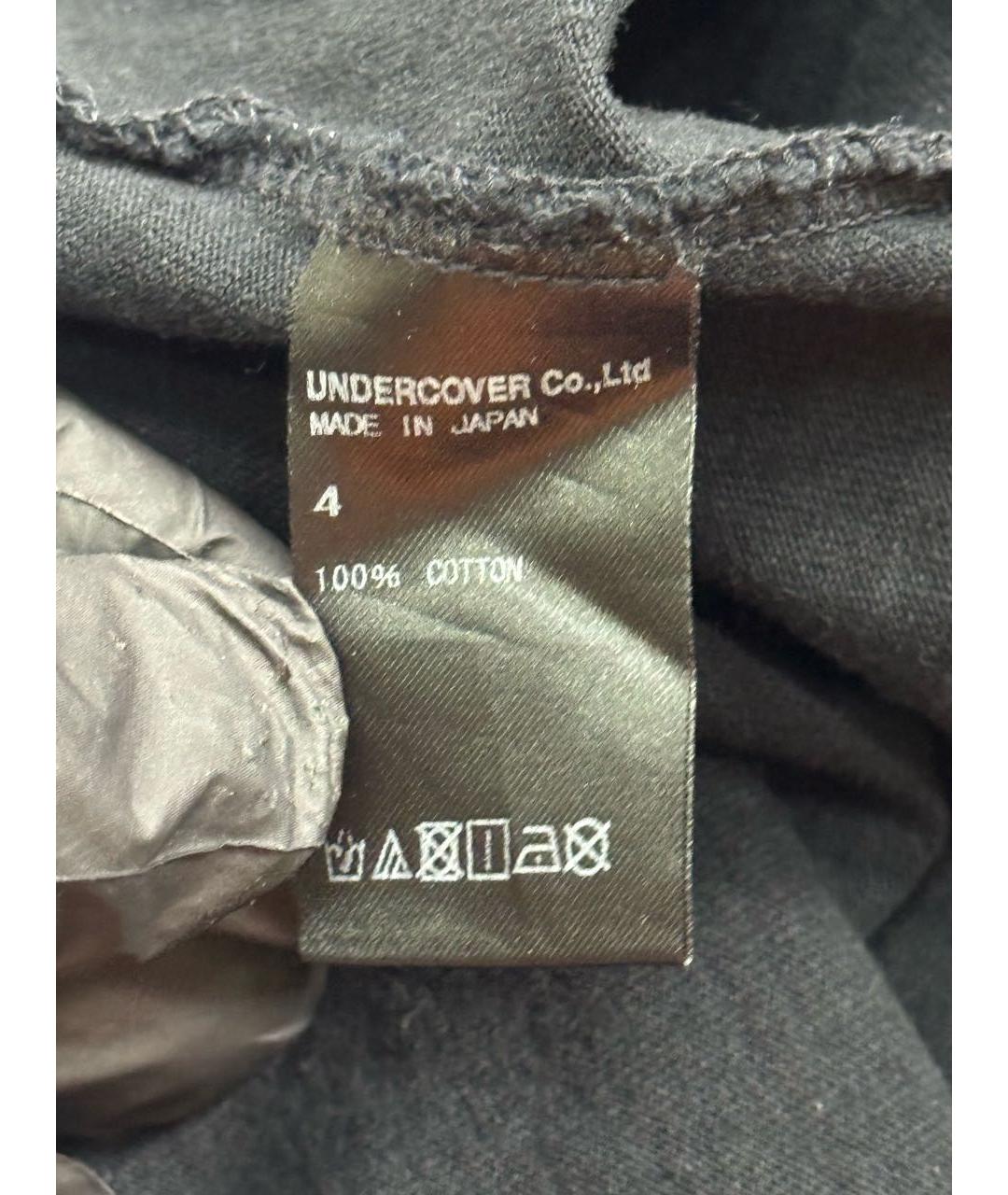 UNDERCOVER Черная хлопковая футболка, фото 7