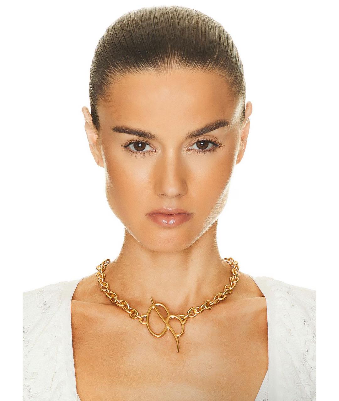 BLUMARINE Золотое металлическое колье, фото 4