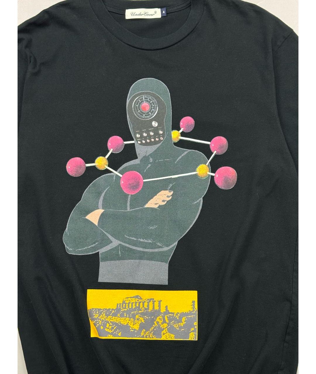 UNDERCOVER Черная хлопковая футболка, фото 2