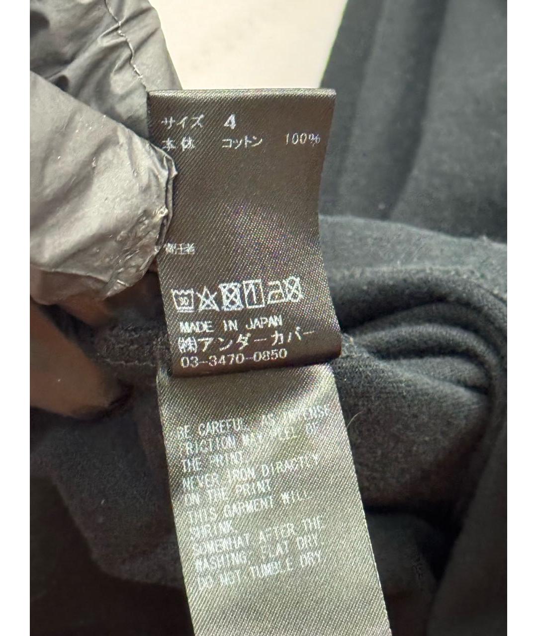 UNDERCOVER Черная хлопковая футболка, фото 8