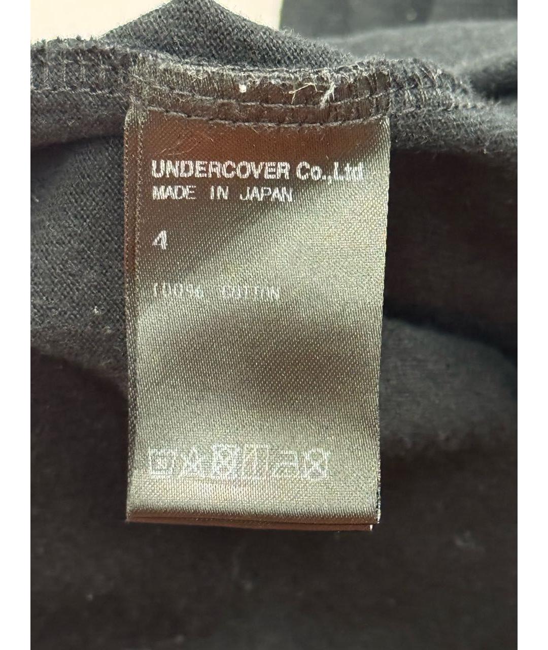 UNDERCOVER Черная хлопковая футболка, фото 7