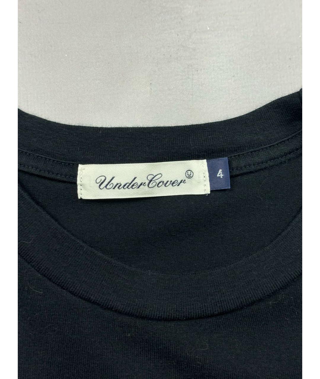 UNDERCOVER Черная хлопковая футболка, фото 6