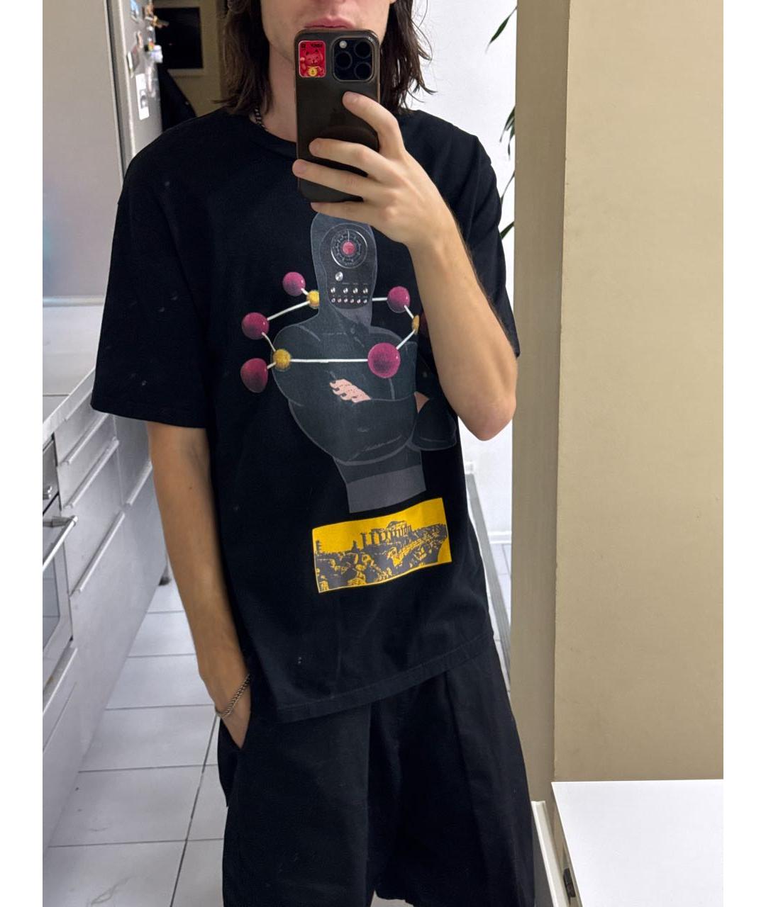 UNDERCOVER Черная хлопковая футболка, фото 4