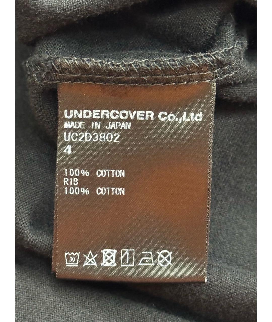 UNDERCOVER Черная хлопковая футболка, фото 7