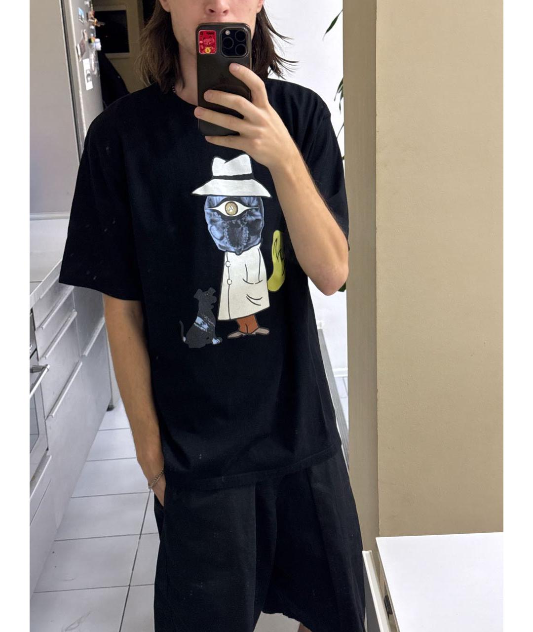 UNDERCOVER Черная хлопковая футболка, фото 4