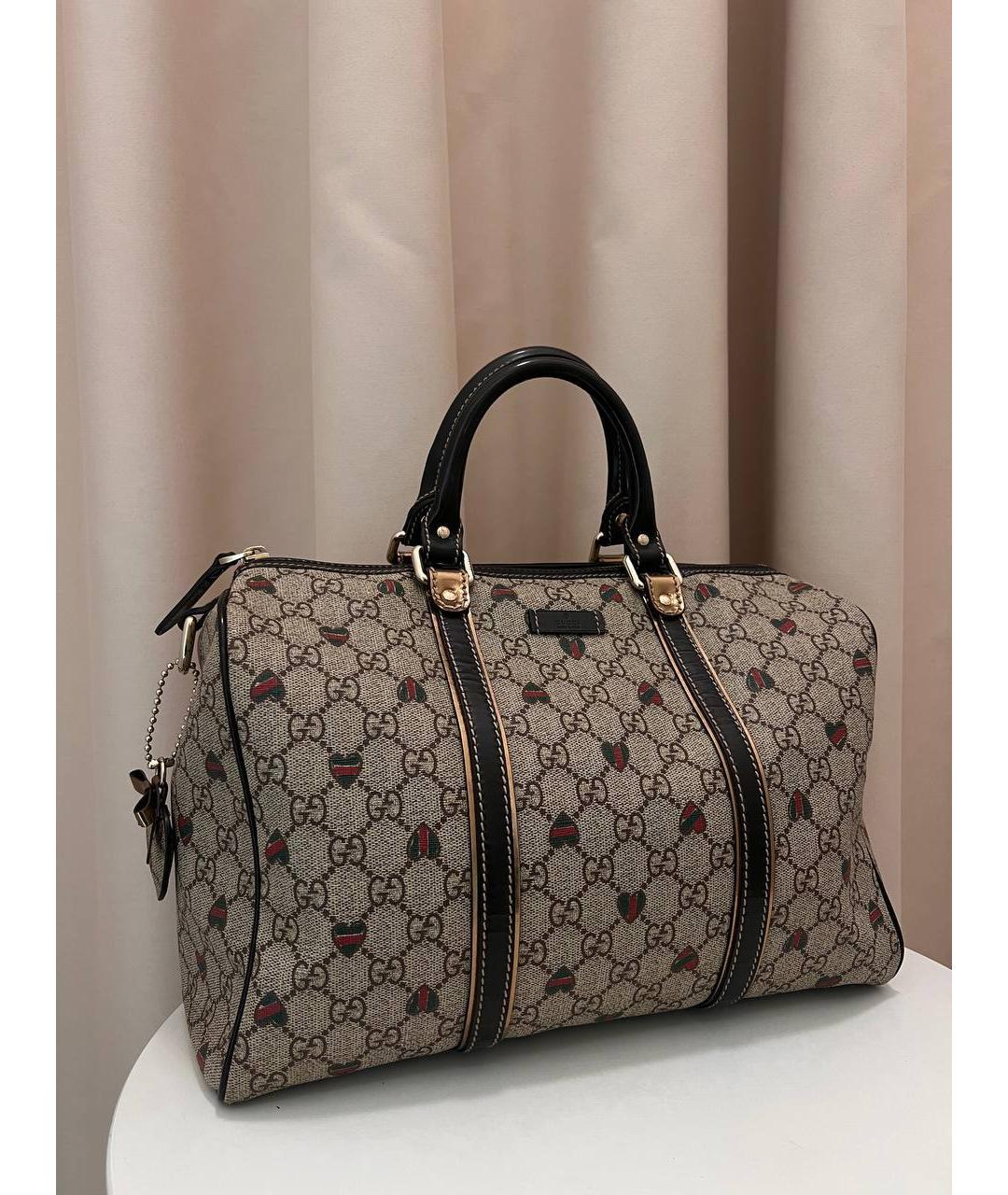 GUCCI Бежевая кожаная сумка с короткими ручками, фото 10
