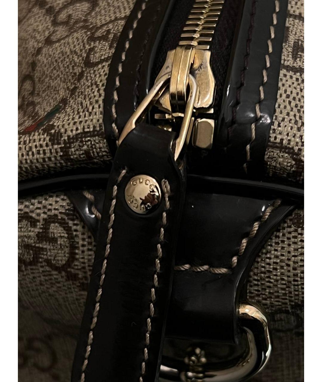 GUCCI Бежевая кожаная сумка с короткими ручками, фото 4