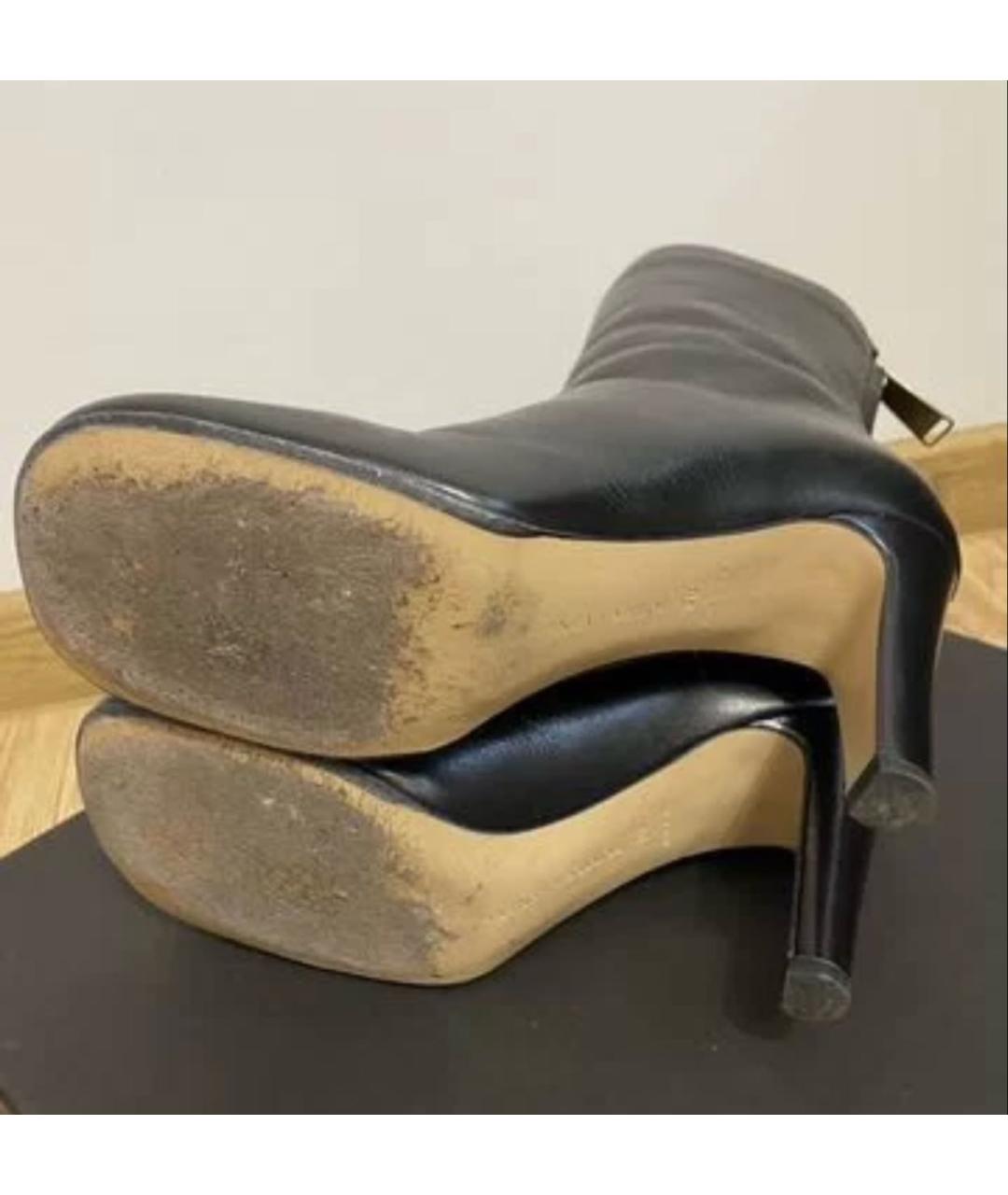 BOTTEGA VENETA Черные кожаные ботильоны, фото 5