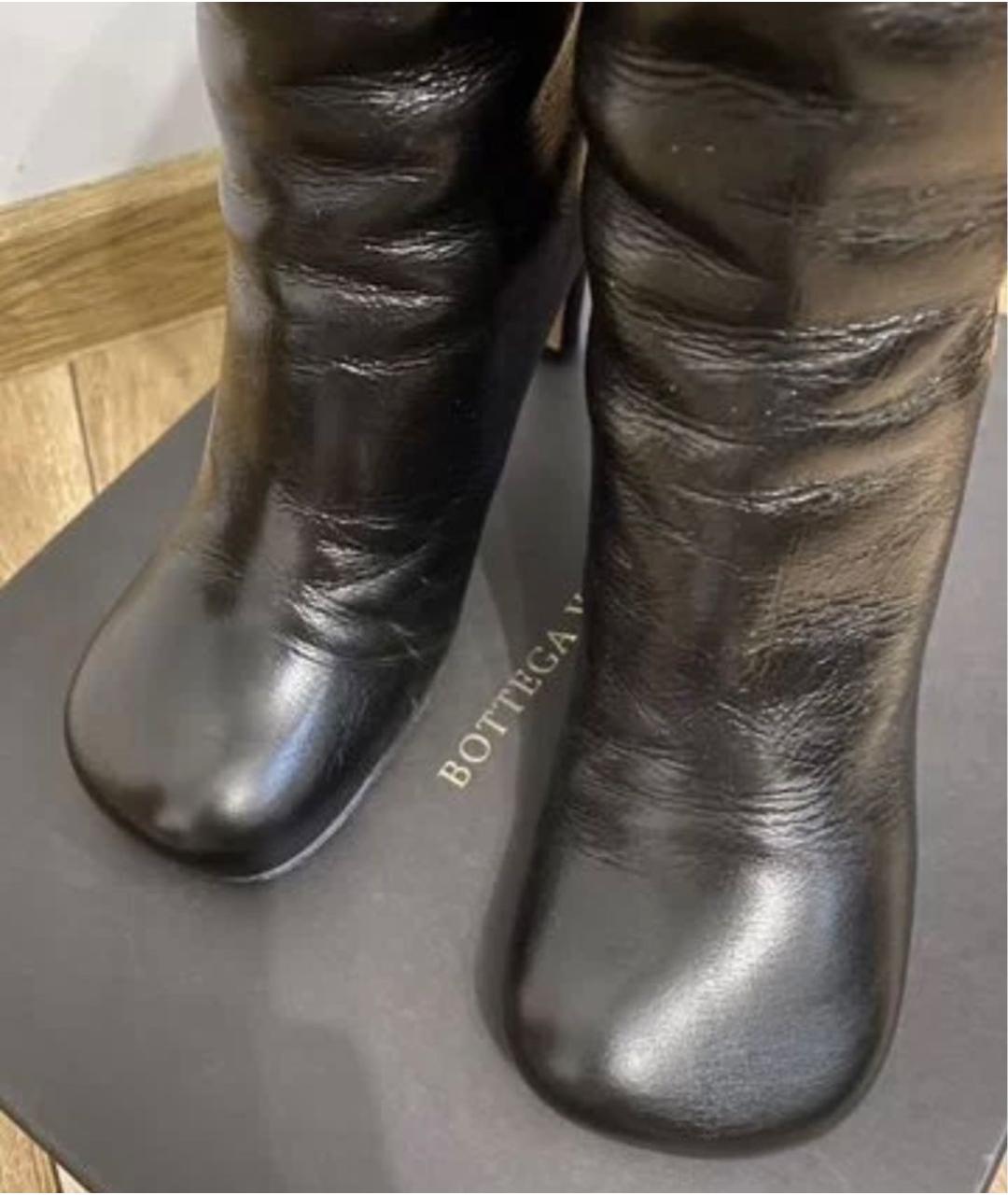 BOTTEGA VENETA Черные кожаные ботильоны, фото 2