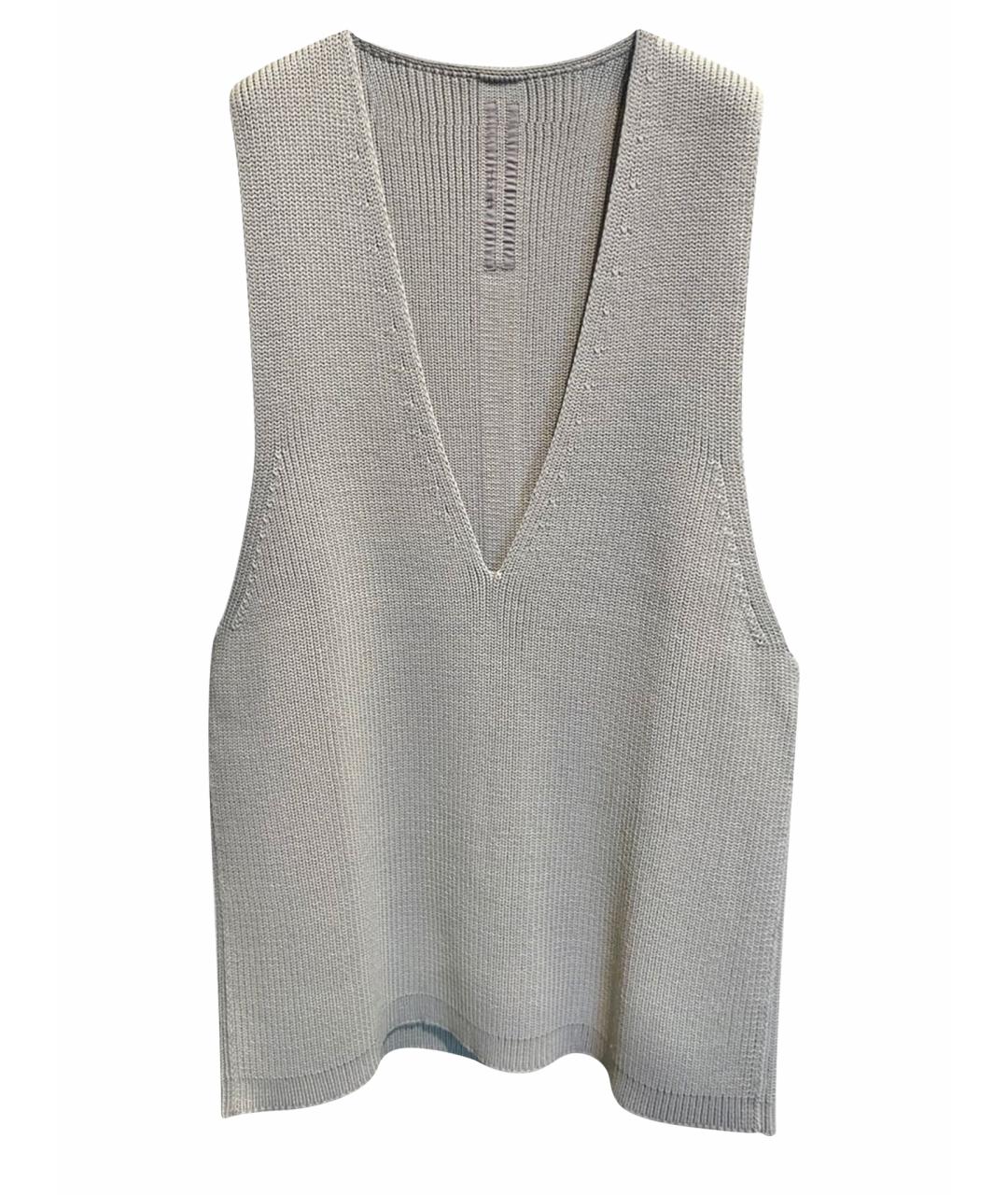 RICK OWENS Серая шерстяная жилетка, фото 1