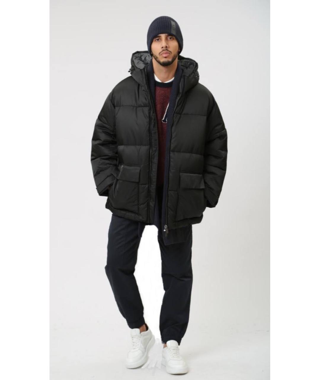 ARMANI EXCHANGE Черный полиэстеровый пуховик, фото 6