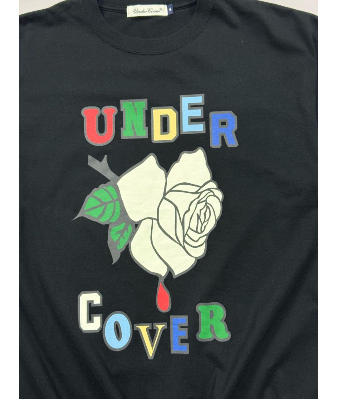 UNDERCOVER Черная хлопковая футболка, фото 2