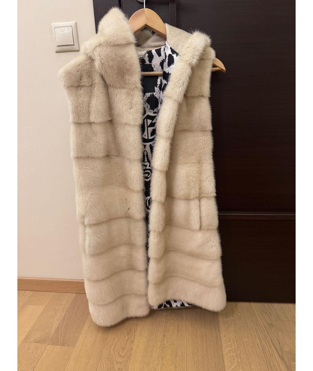 PHILIPP PLEIN Бежевый меховой жилет, фото 7