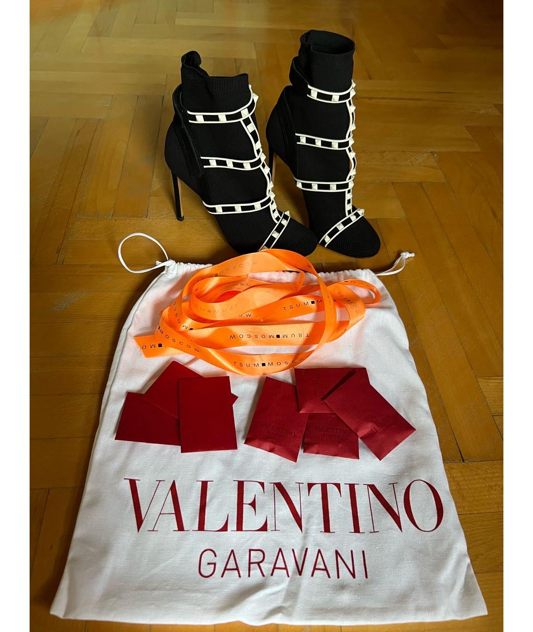 VALENTINO Черные текстильные ботильоны, фото 3