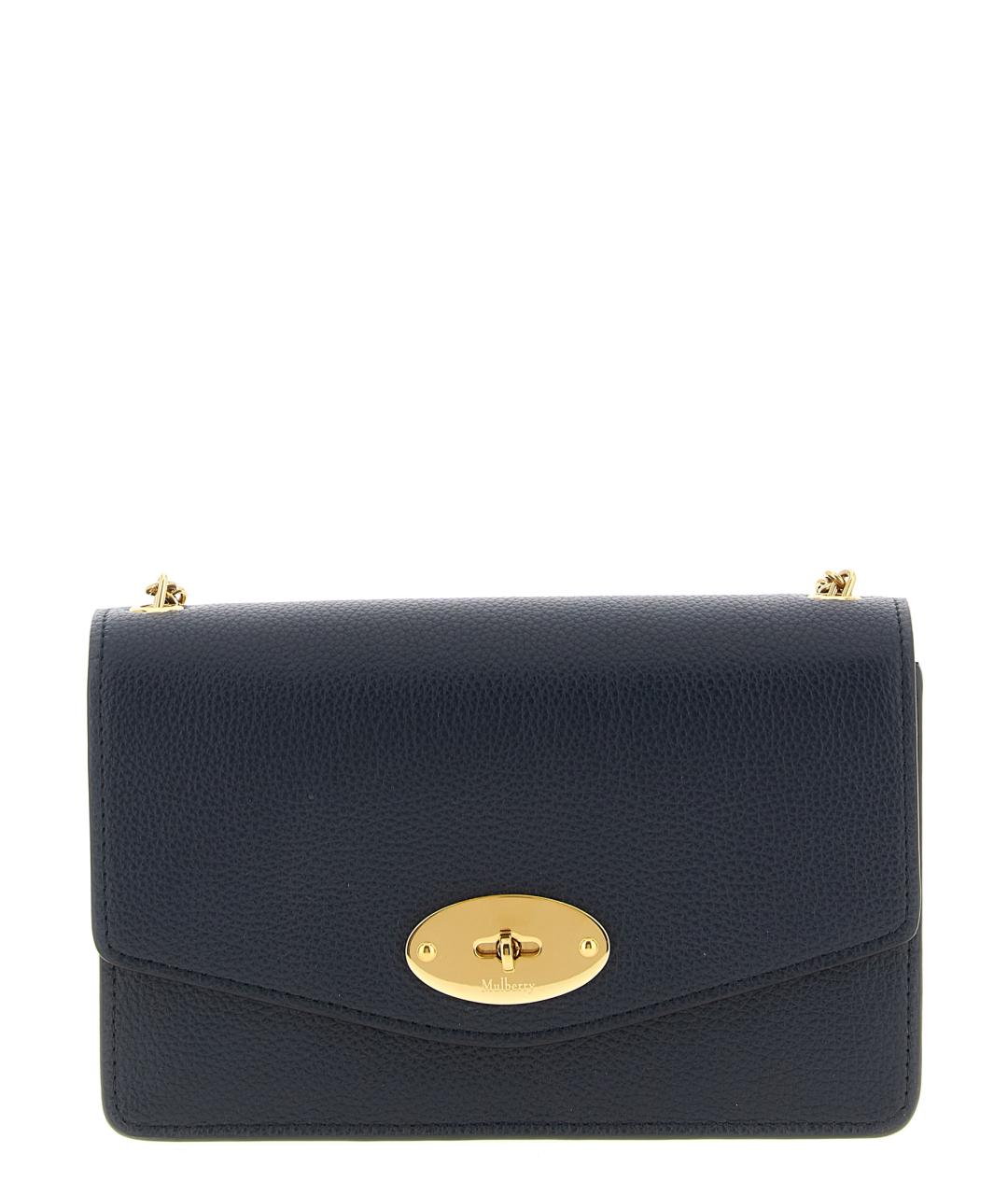MULBERRY Синяя кожаная сумка через плечо, фото 1
