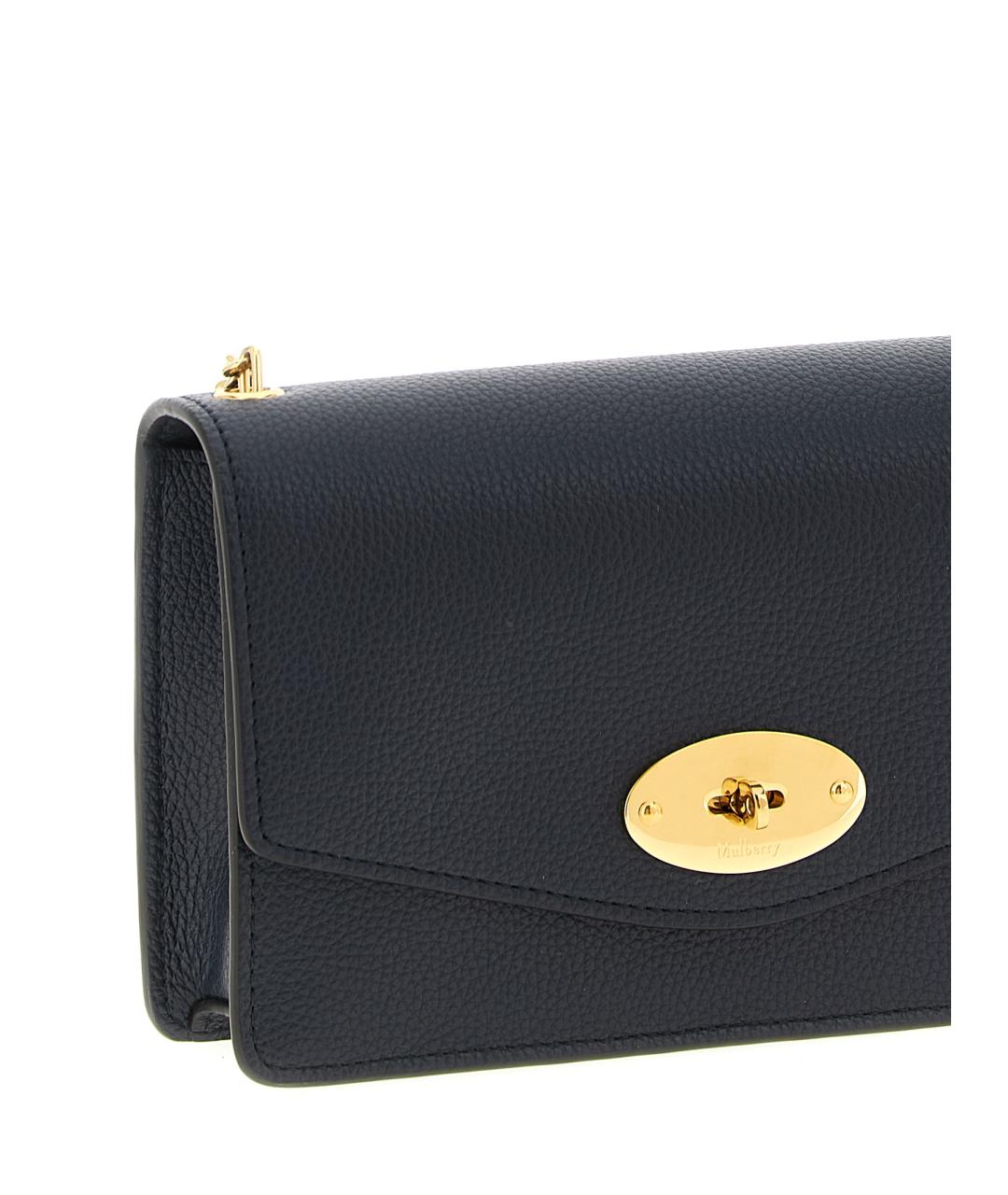 MULBERRY Синяя кожаная сумка через плечо, фото 3