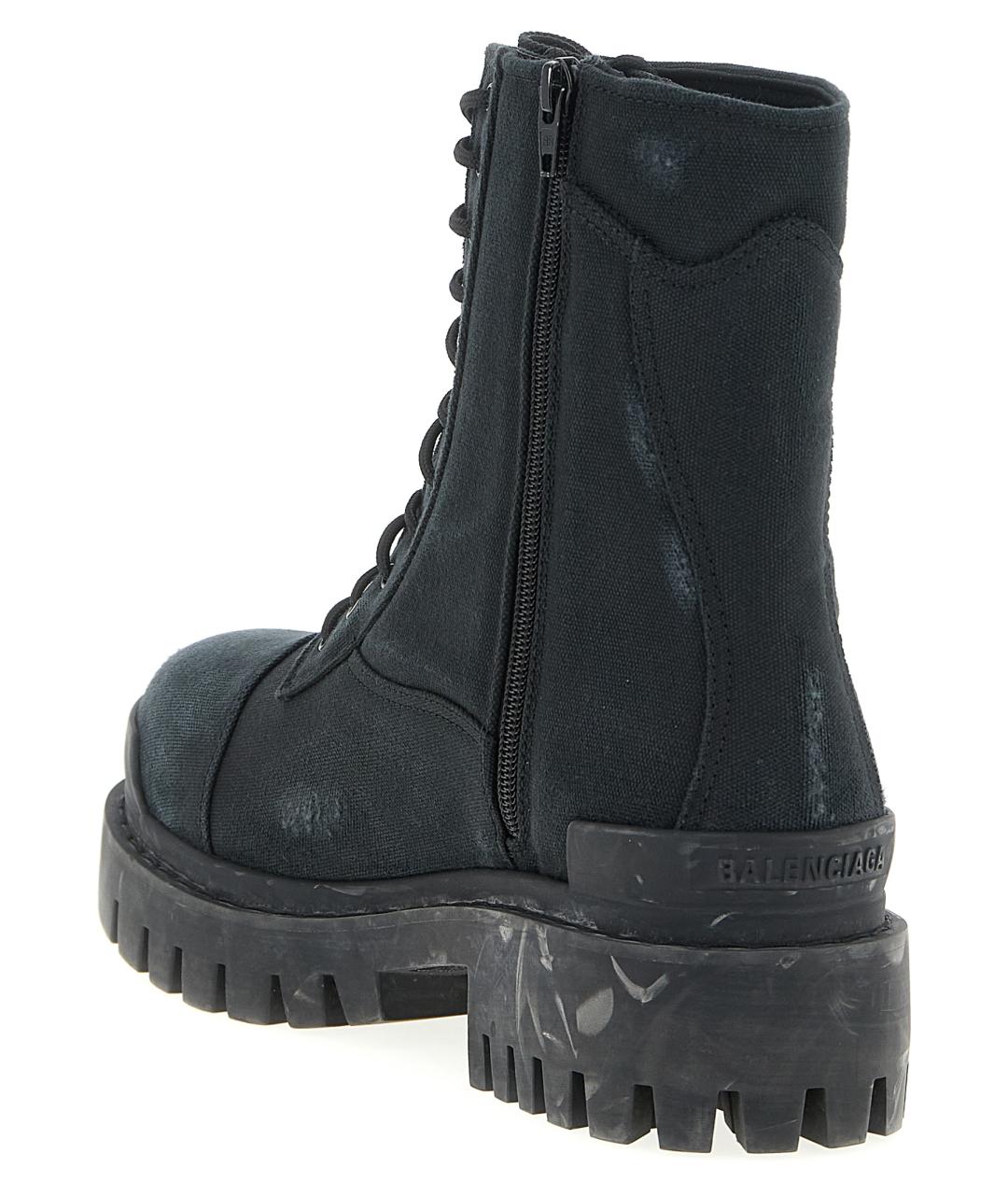 BALENCIAGA Черные текстильные высокие ботинки, фото 3