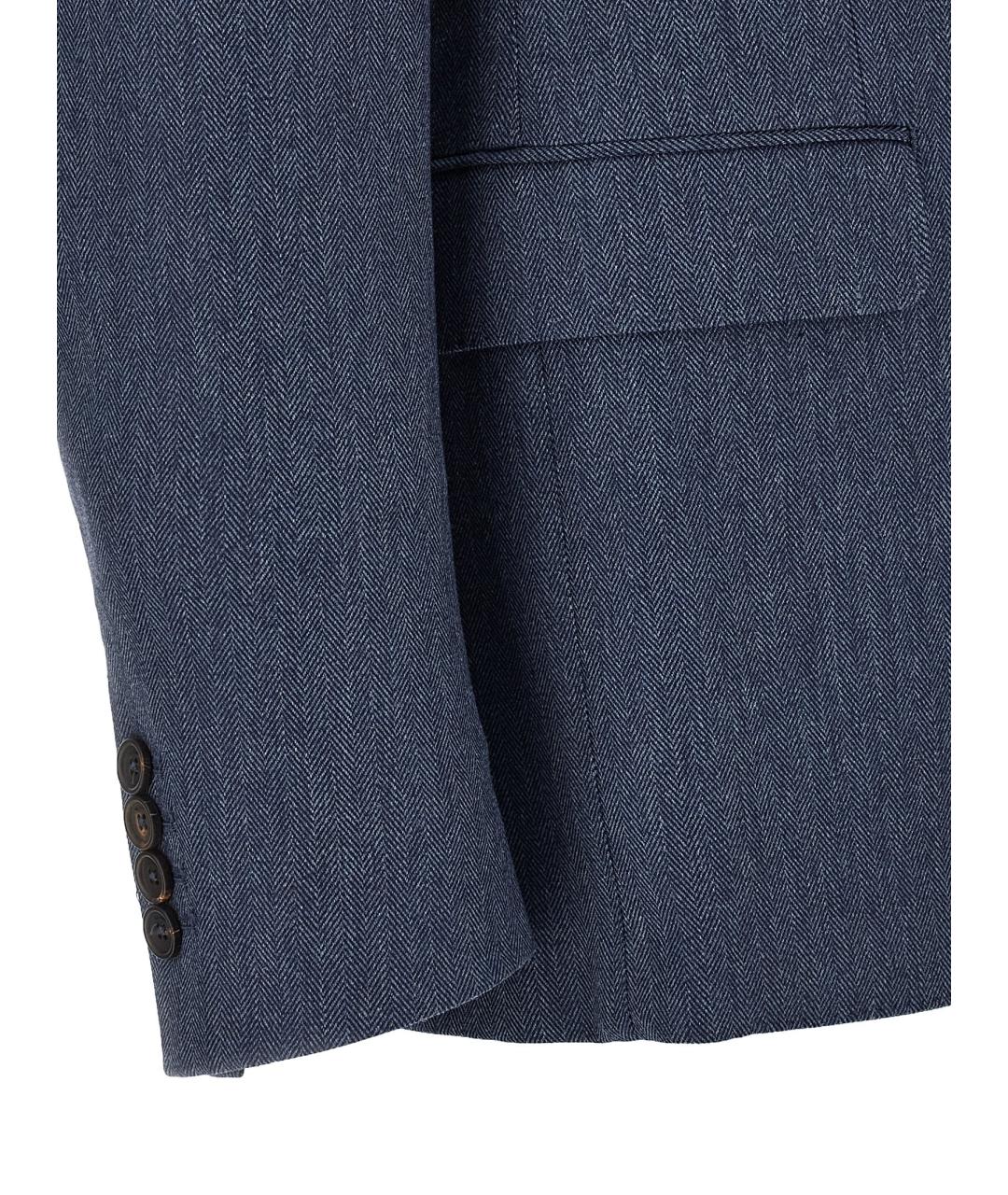 PAL ZILERI Синий шерстяной пиджак, фото 4