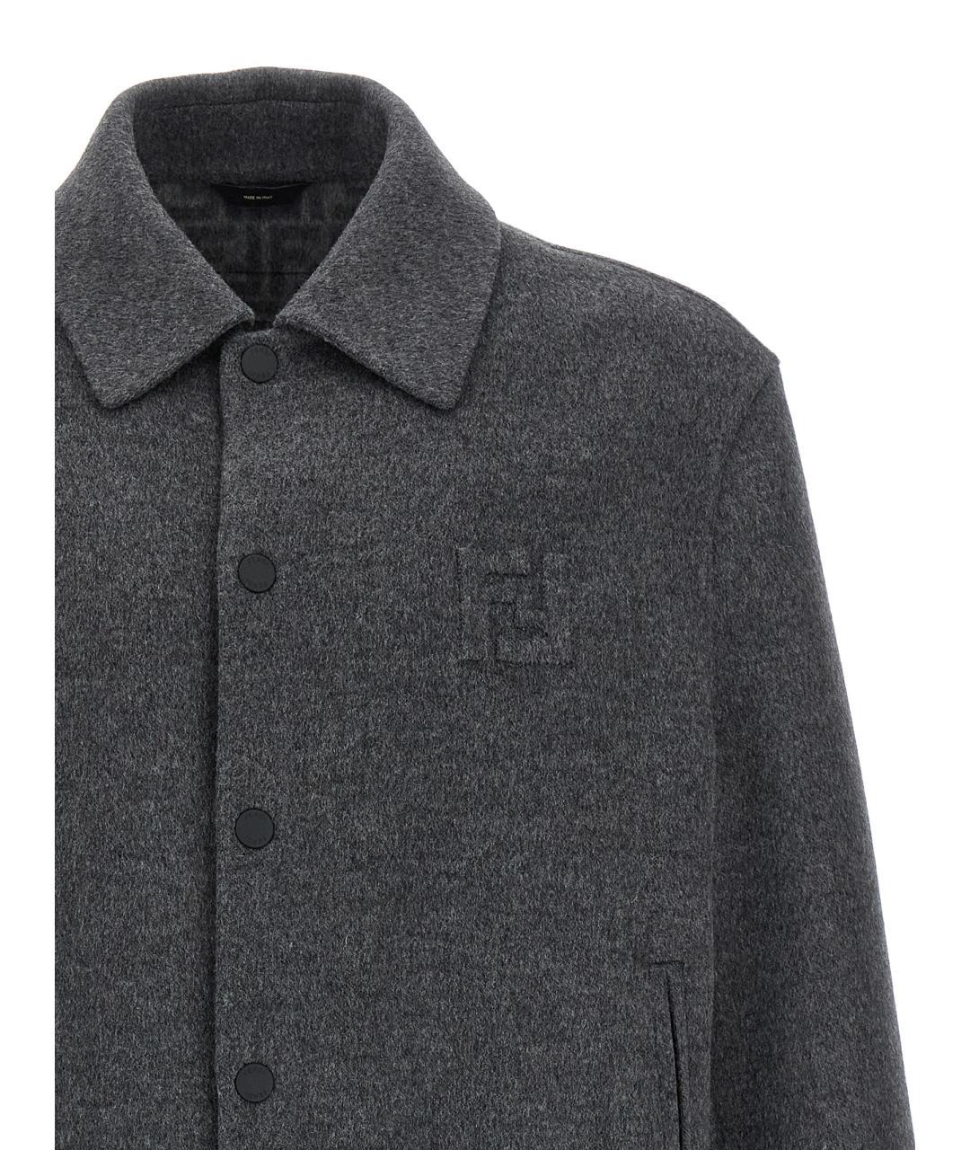 FENDI Серая шерстяная куртка, фото 3