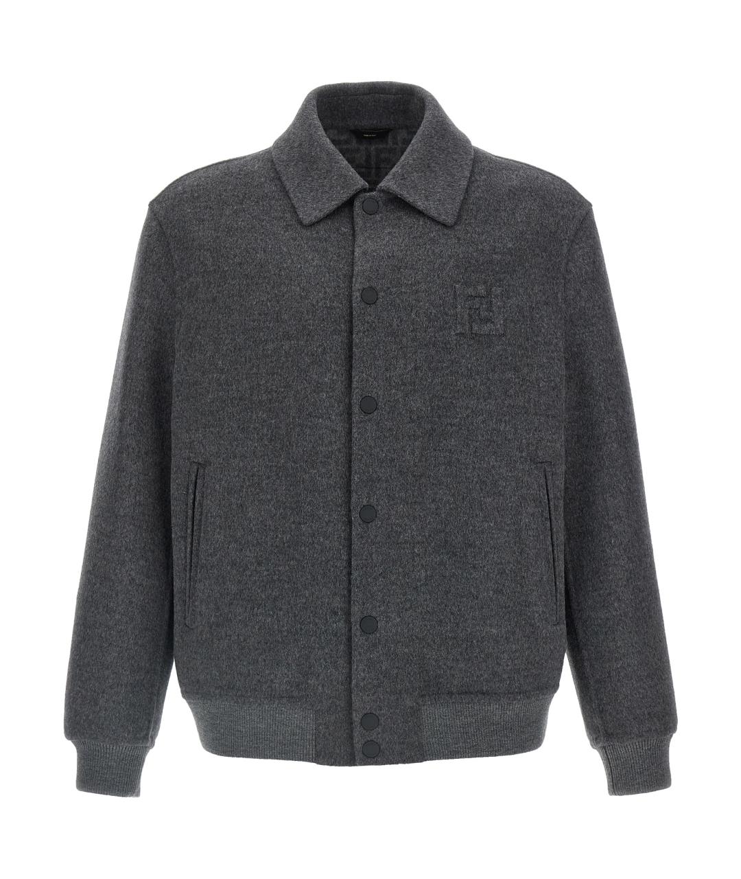 FENDI Серая шерстяная куртка, фото 1