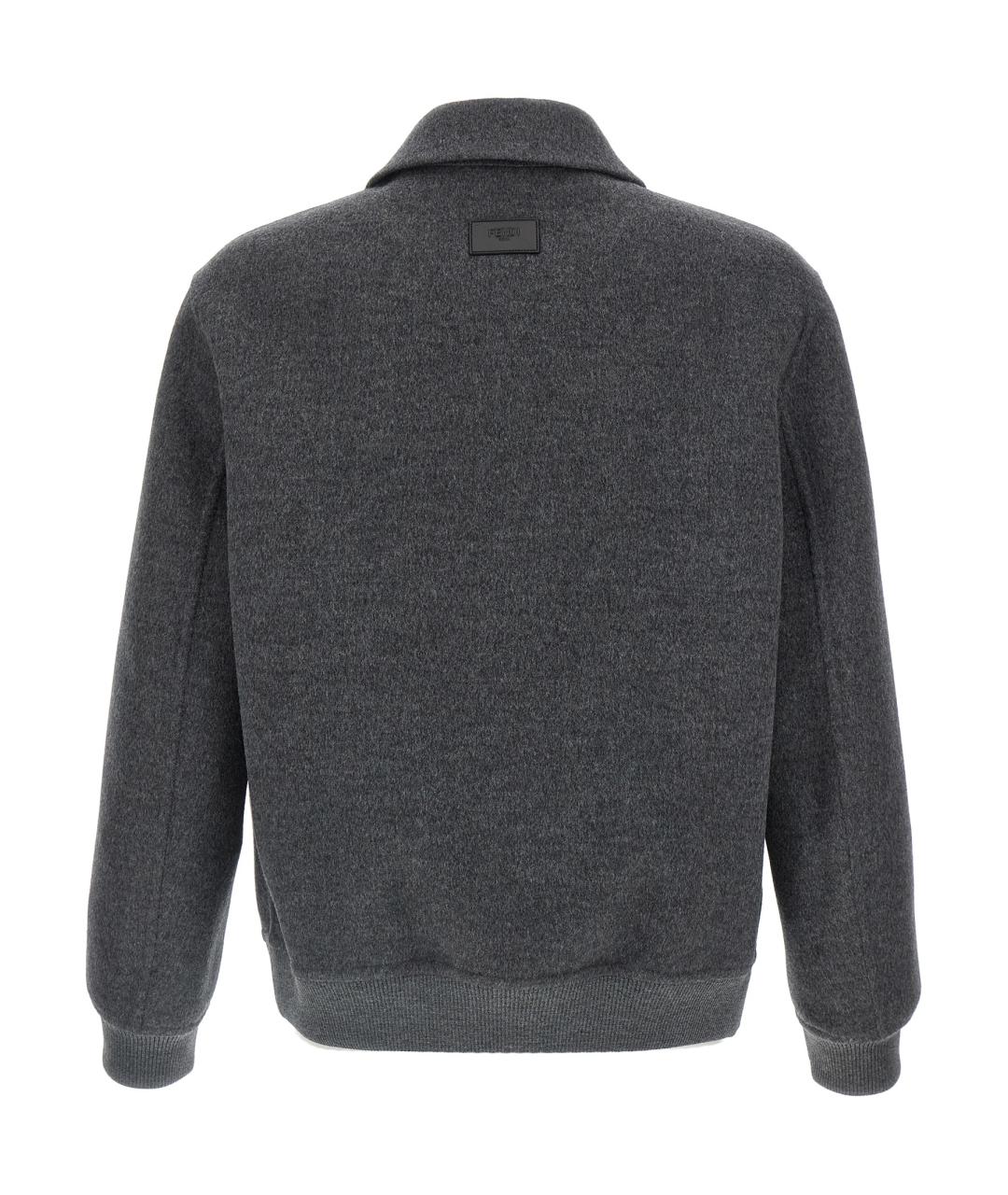 FENDI Серая шерстяная куртка, фото 2