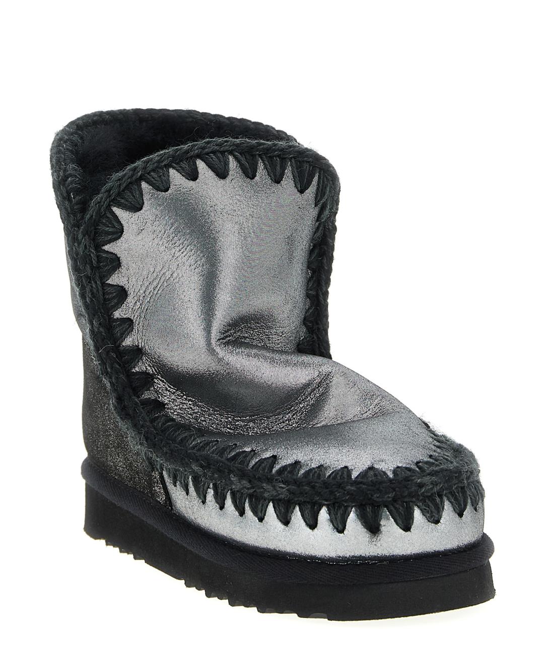 MOU Серебряные кожаные ботинки, фото 2