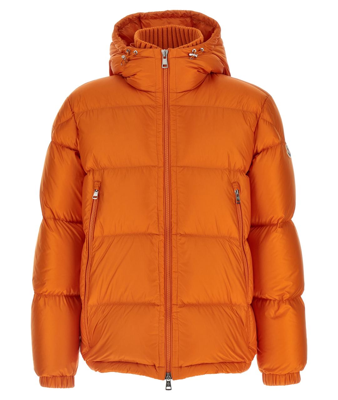 MONCLER Оранжевая полиамидовая куртка, фото 1