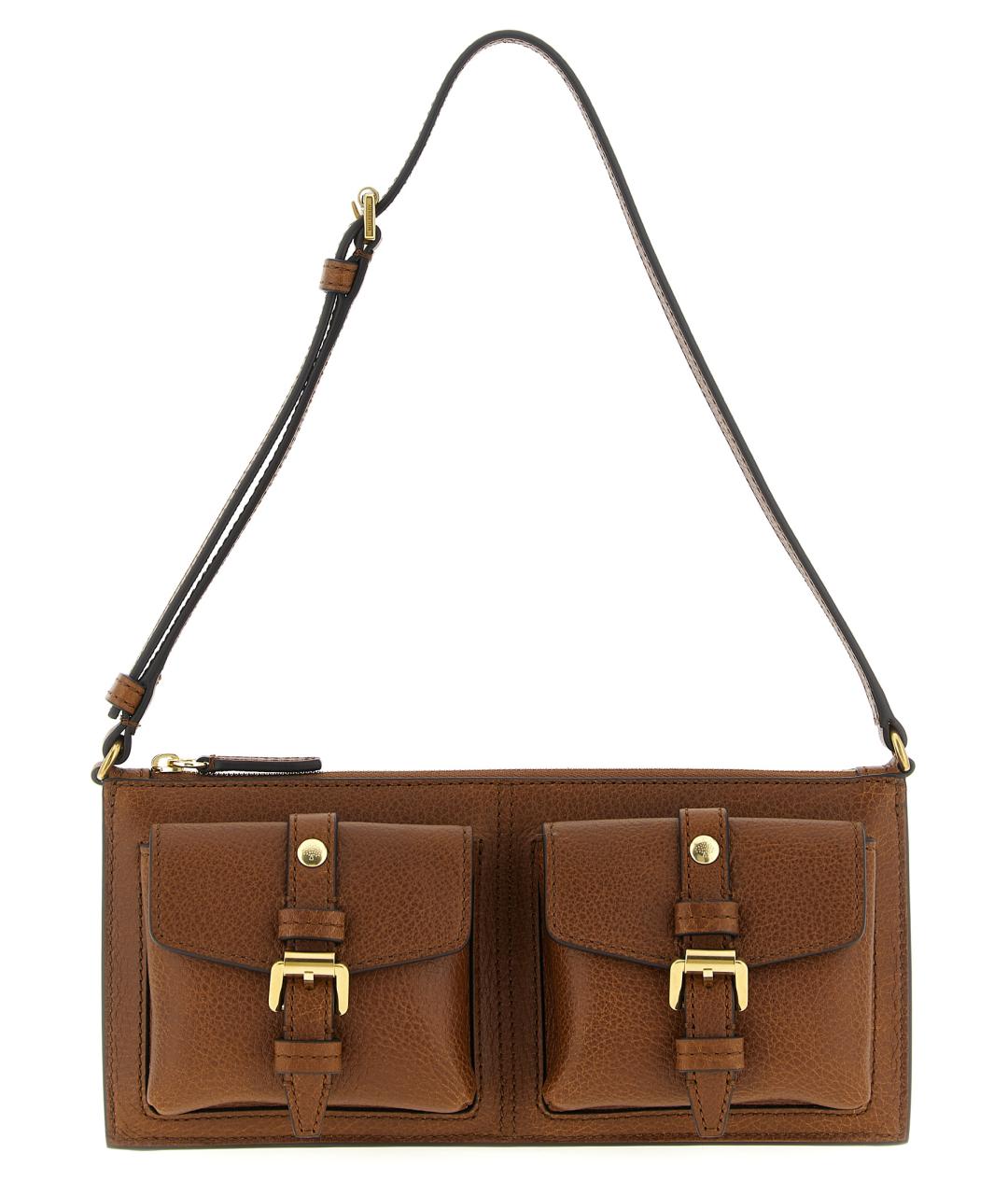 MULBERRY Коричневая кожаная сумка через плечо, фото 1