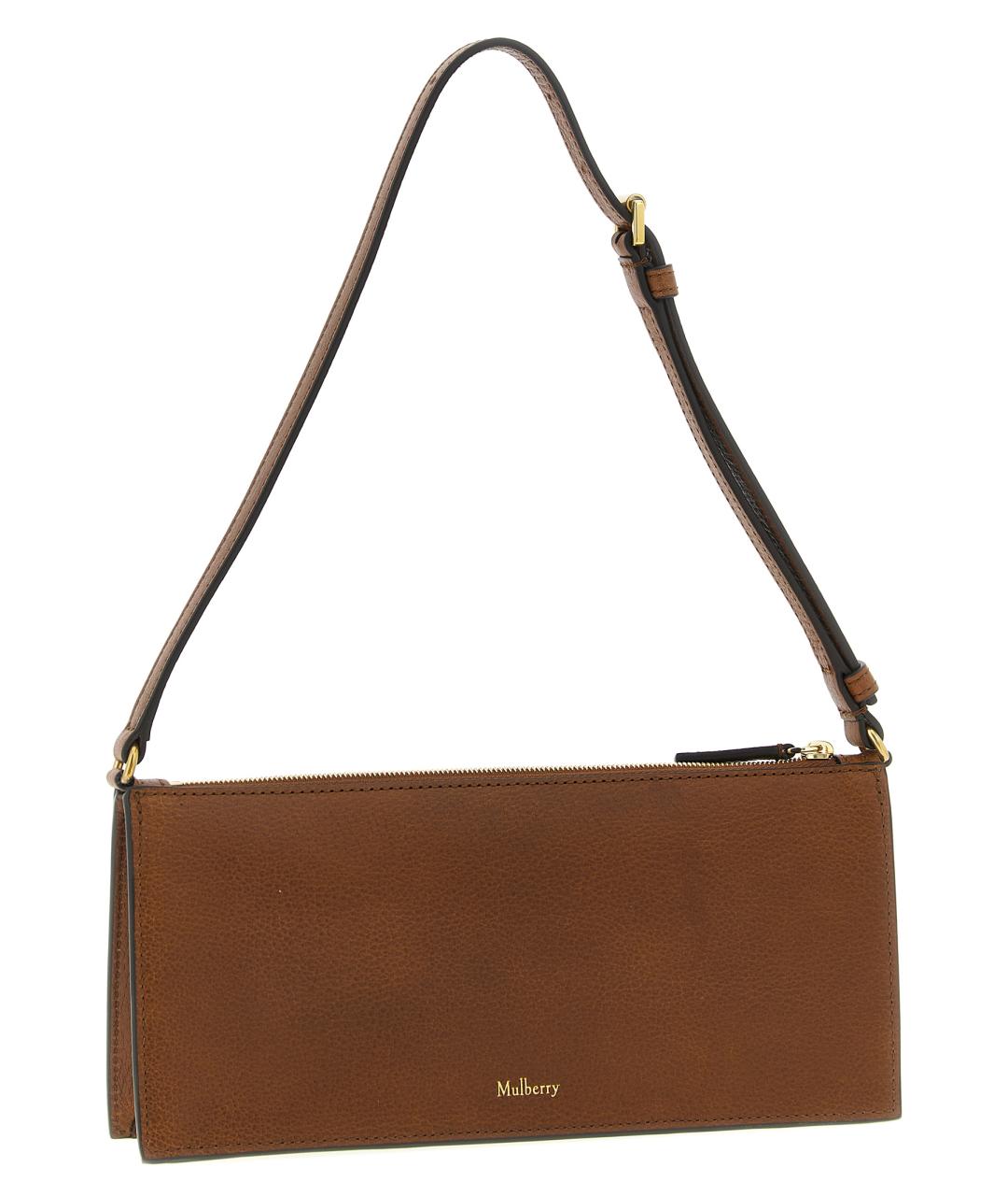 MULBERRY Коричневая кожаная сумка через плечо, фото 2