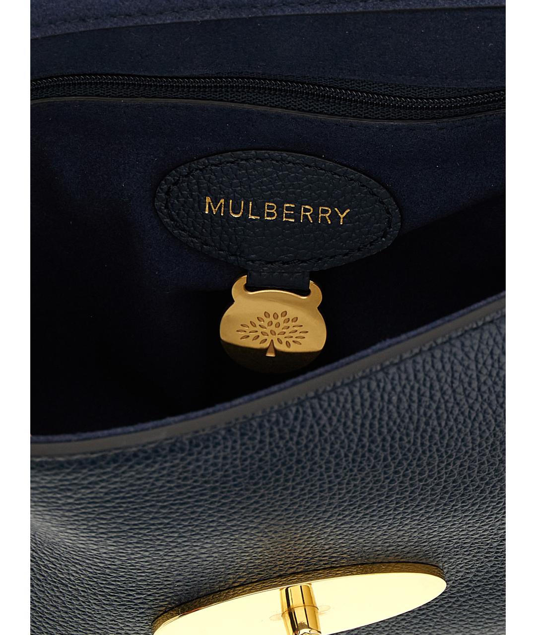 MULBERRY Синяя кожаная сумка через плечо, фото 4