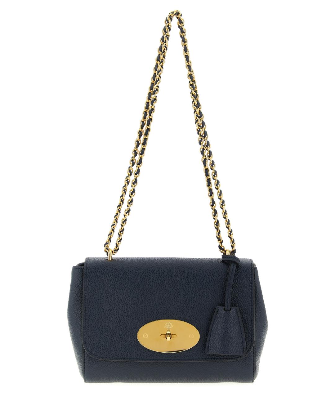 MULBERRY Синяя кожаная сумка через плечо, фото 1