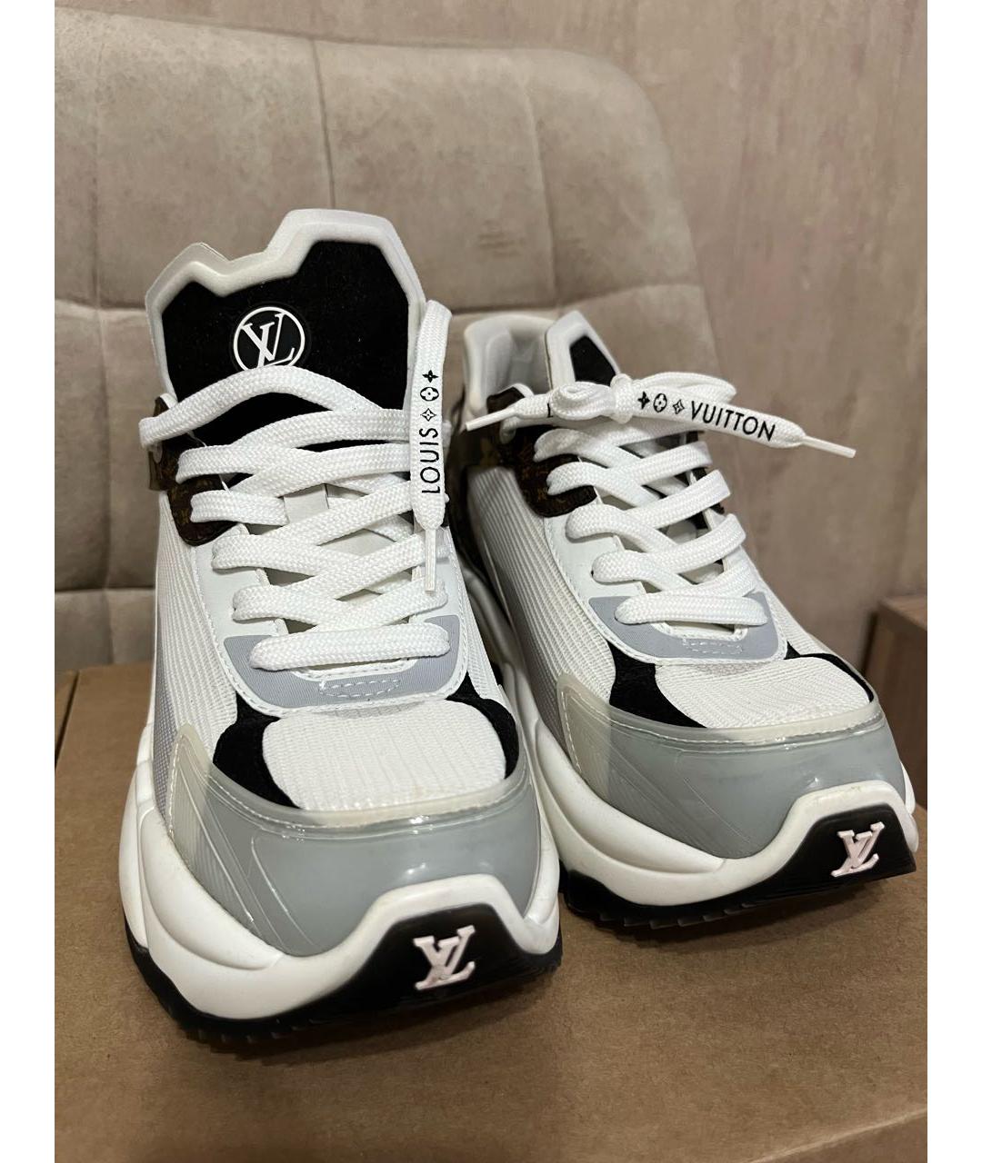 LOUIS VUITTON Белые кожаные кроссовки, фото 2