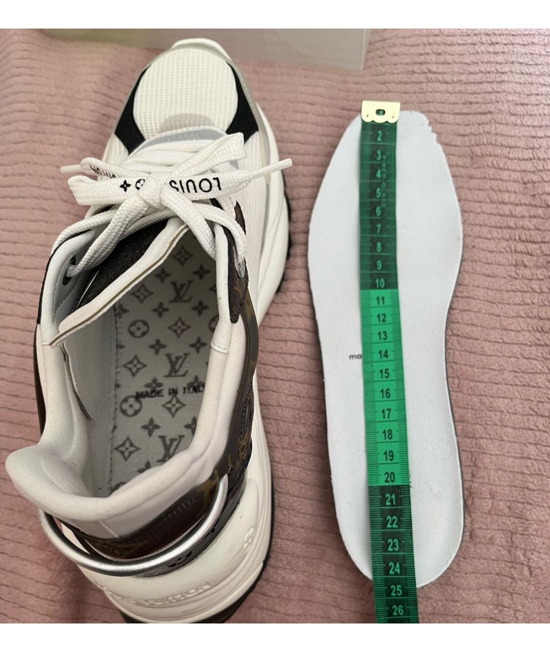 LOUIS VUITTON Белые кожаные кроссовки, фото 3
