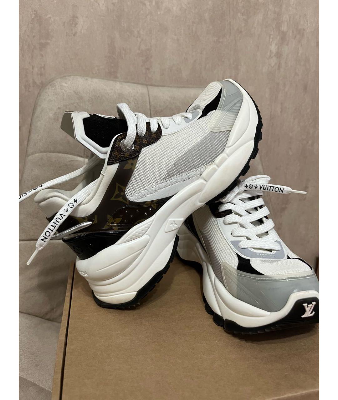 LOUIS VUITTON Белые кожаные кроссовки, фото 6